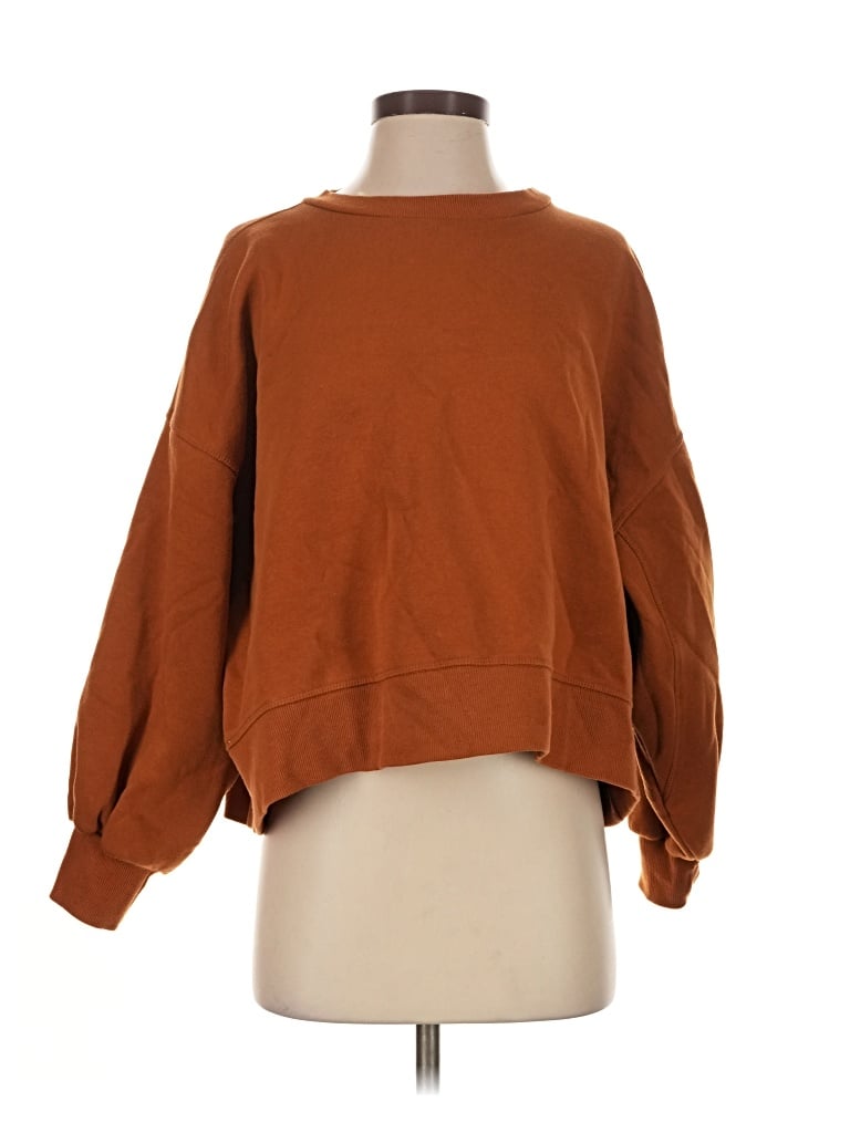 Pre-owned Zenana Sweatshirt In Brown