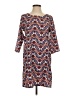 Ichi 100% Polyester Print Orange Casual Dress Size S - photo 1