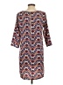 Ichi 100% Polyester Print Orange Casual Dress Size S - photo 2