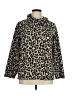 Chaus Animal Print Brown Long Sleeve Blouse Size XL - photo 1