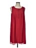 She + Sky Solid Red Casual Dress Size L - photo 1