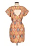 Soprano 100% Polyester Print Orange Casual Dress Size L - photo 2