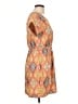 Soprano 100% Polyester Print Orange Casual Dress Size L - photo 4