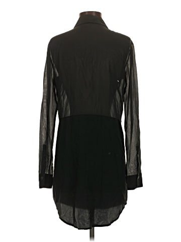 T by Alexander Wang Long Sleeve Silk Top (view 2)