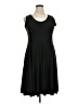 Creation Solid Black Casual Dress Size XL - photo 1