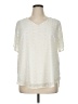 Zenana 100% Polyester Ivory Short Sleeve Blouse Size XL - photo 1