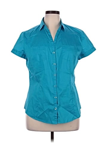 New York & Company Short Sleeve Blouse (view 1)