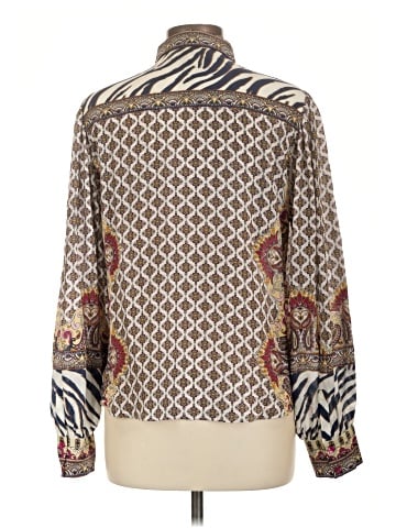 Hale Bob Long Sleeve Silk Top (view 2)