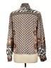 Hale Bob 100% Silk Paisley Brown Long Sleeve Silk Top Size L - photo 2