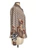 Hale Bob 100% Silk Paisley Brown Long Sleeve Silk Top Size L - photo 4