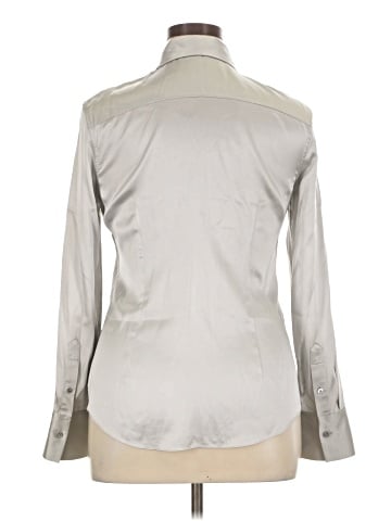 Theory Long Sleeve Silk Top (view 2)