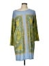 BCBGMAXAZRIA Paisley Blue Casual Dress Size L - photo 1