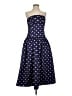 Self-Portrait 100% Polyester Polka Dots Blue Cocktail Dress Size 8 - photo 1