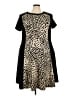 Studio One Animal Print Black Casual Dress Size 22 - photo 1