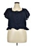 Gap 100% Cotton Blue Short Sleeve Blouse Size XXL - photo 1
