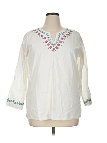 Denim & Co 3/4 Sleeve Blouse (view 1)