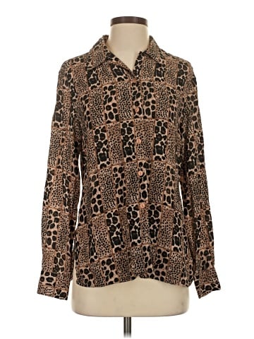 Anna and Frank Long Sleeve Silk Top (view 1)