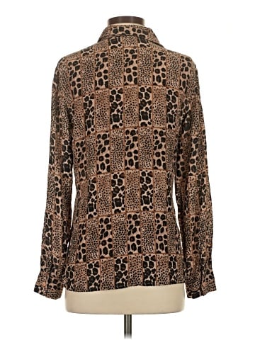 Anna and Frank Long Sleeve Silk Top (view 2)