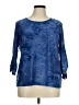 Croft & Barrow Blue 3/4 Sleeve Blouse Size XL - photo 1