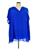 Torrid 100% Polyester Blue 3/4 Sleeve Blouse Size 5X Plus (6) - photo 1