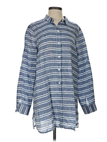 Garnet Hill 3/4 Sleeve Button-Down Shirt (view 1)