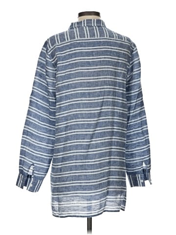 Garnet Hill 3/4 Sleeve Button-Down Shirt (view 2)