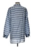 Garnet Hill Stripes Blue 3/4 Sleeve Button-Down Shirt Size S - photo 2