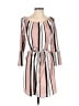 Dex 100% Polyester Stripes Pink Casual Dress Size M - photo 1