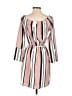 Dex 100% Polyester Stripes Pink Casual Dress Size M - photo 2