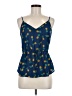 Lily White 100% Polyester Blue Sleeveless Blouse Size M - photo 1
