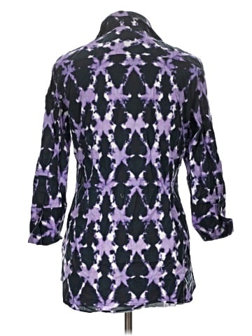 Lafayette 148 New York 3/4 Sleeve Button-Down Shirt (view 2)