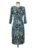 David Meister Paisley Teal Cocktail Dress Size 4 - photo 1