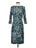 David Meister Paisley Teal Cocktail Dress Size 4 - photo 2