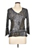Alberto Makali 100% Polyester Gray 3/4 Sleeve Blouse Size L - photo 1