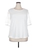 NY Collection White Short Sleeve Top Size 3X - photo 1