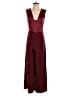 MIKAEL AGHAL Solid Burgundy Jumpsuit Size 6 - photo 1