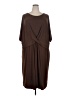Roaman's Solid Brown Casual Dress Size 32W - photo 1