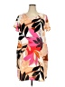 Apt. 9 100% Polyester Print Orange Casual Dress Size XXL - photo 1