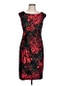 Connected Apparel Print Red Cocktail Dress Size 12 (petite) - photo 1