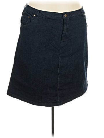 Woman Within Denim Skirt (view 1)