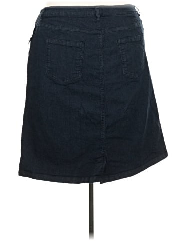 Woman Within Denim Skirt (view 2)