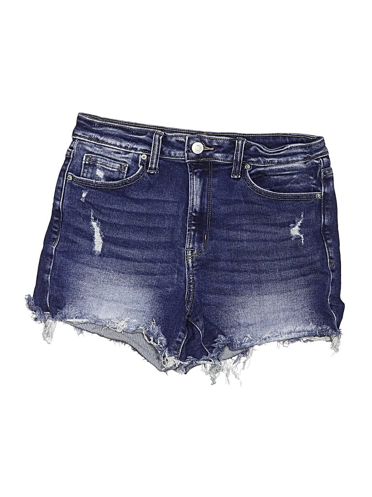 Pre-owned Zenana Denim Shorts In Blue