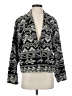 Chico's Design 100% Cotton Print Black Blazer Size S - photo 1