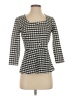 Curves Black 3/4 Sleeve Top Size XXS - photo 1
