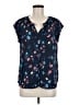 Daniel Rainn 100% Polyester Blue Short Sleeve Blouse Size M - photo 1