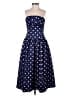 Self-Portrait 100% Polyester Polka Dots Blue Cocktail Dress Size 2 - photo 1