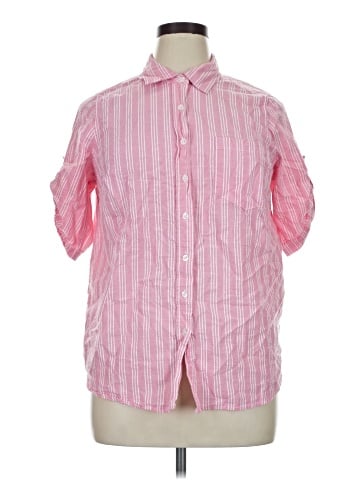 Woman Within Short Sleeve Button-Down Shirt (view 1)
