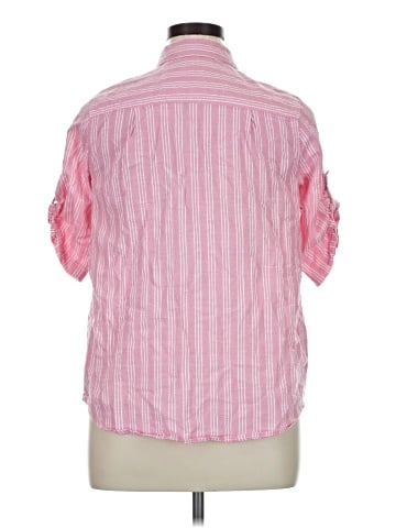 Woman Within Short Sleeve Button-Down Shirt (view 2)