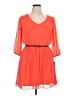 BCX 100% Polyester Solid Orange Casual Dress Size XL - photo 1