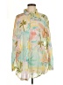 Primark 100% Cotton Tropical Green Long Sleeve Blouse Size M - photo 1